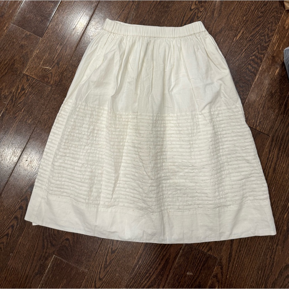 Sea NY violet skirt White Midi Skirt with Pintuck Detail - Women - Picture 3 of 4